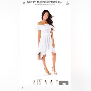 Beautiful white ruffle dress.